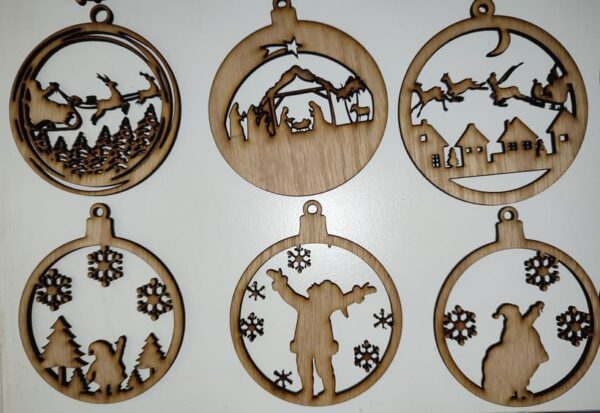Christmas tree Decoration Baubles set of 6 - Image 6