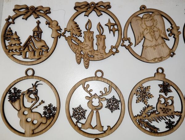 Christmas tree Decoration Baubles set of 6 - Image 2