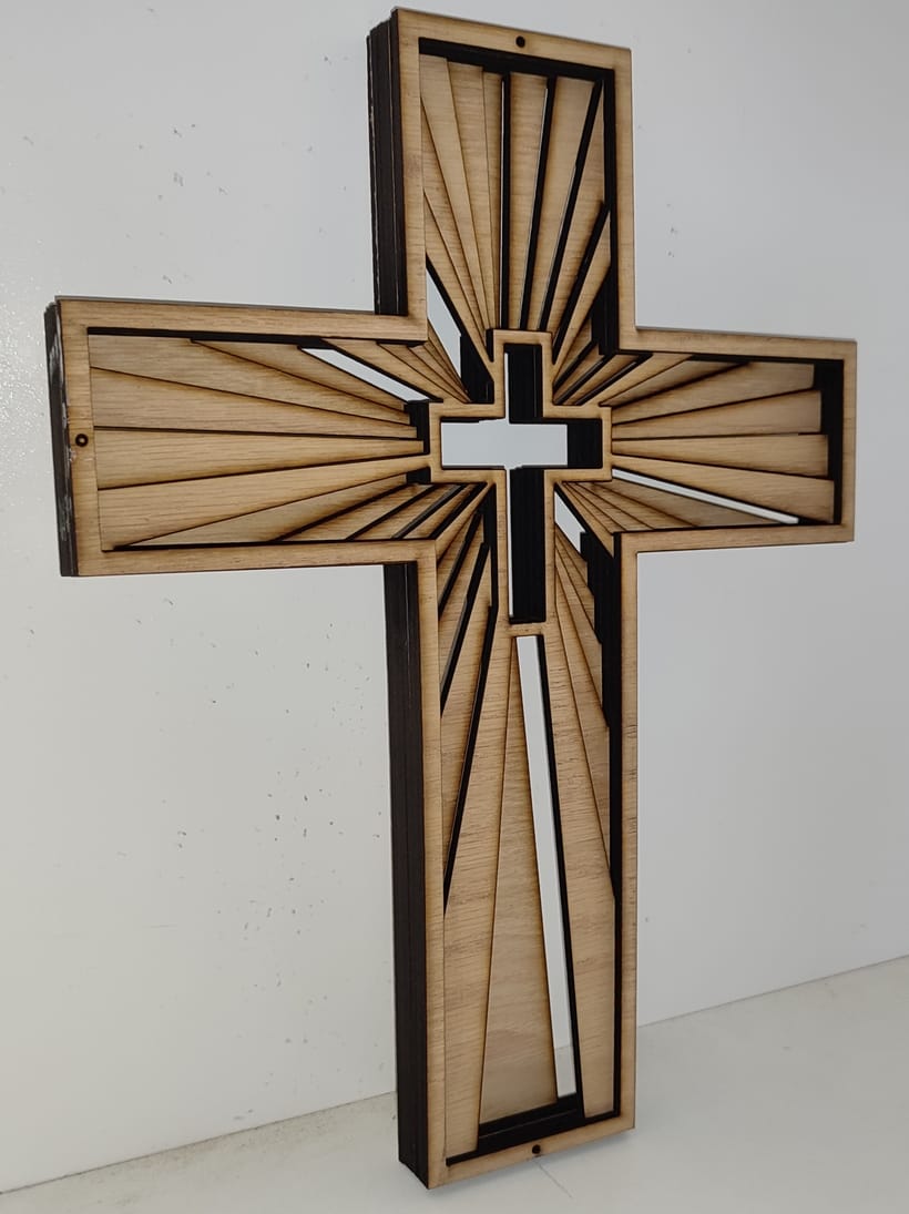 Layered 3D Cross,Laser cut wooden wedding sign, Custom engraved birthday gift Garden Route