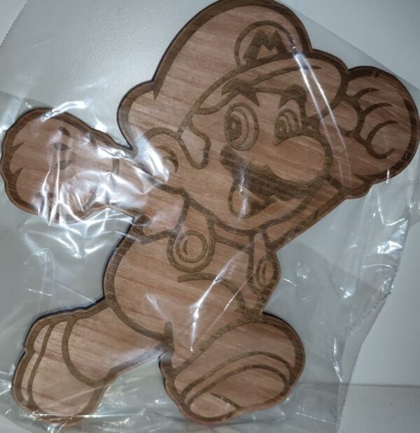 wooden Mario nursery decor