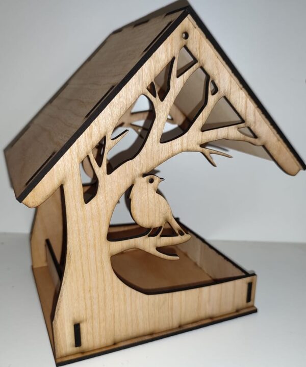 Wooden Garden Bird Feeder