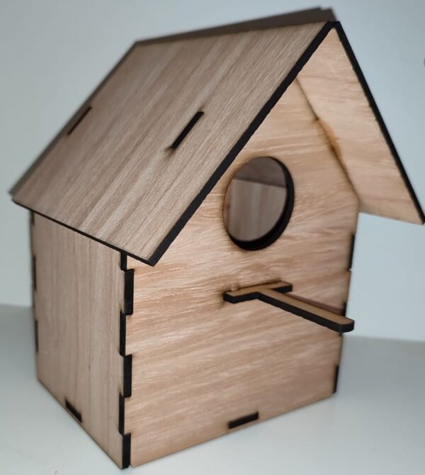 Wooden Garden Birdhouse with Perch