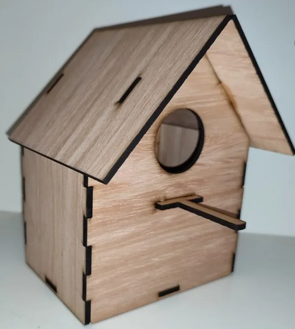 Wooden Garden Birdhouse with Perch