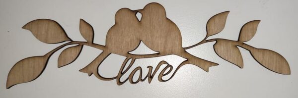 Wooden Birds Love Decoration