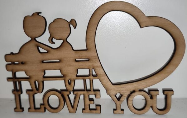 Wooden Couple Bench Frame