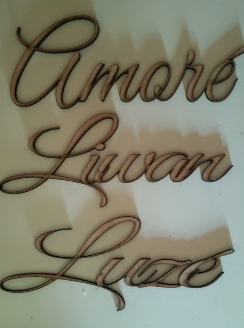 Wooden 3D Cursive Name Cutouts,Laser cut wooden wedding sign, Custom engraved birthday gift Garden Route