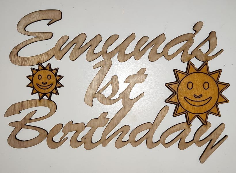 1st birthday 3D text cutout,Laser cut wooden wedding sign, Custom engraved birthday gift Garden Route