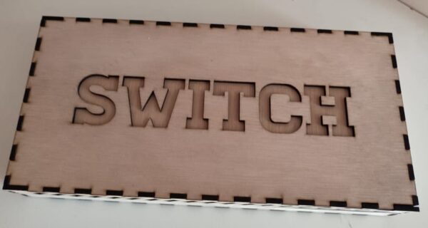 Wooden Nintendo Switch Game Console Storage Box with Pockets for Game Cartridges - Image 3
