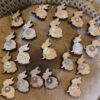 Wooden Easter bunny children ear studs - Image 2