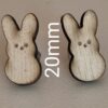 Wooden Easter bunny children ear studs - Image 3