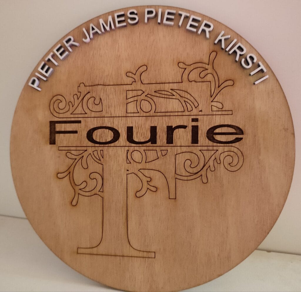 Create Your Own Personal Gift Design 24 Family Names Round Plaque Sign
