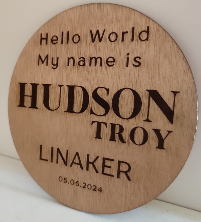 birth announcement sign,Laser cut wooden wedding sign, Custom engraved birthday gift Garden Route