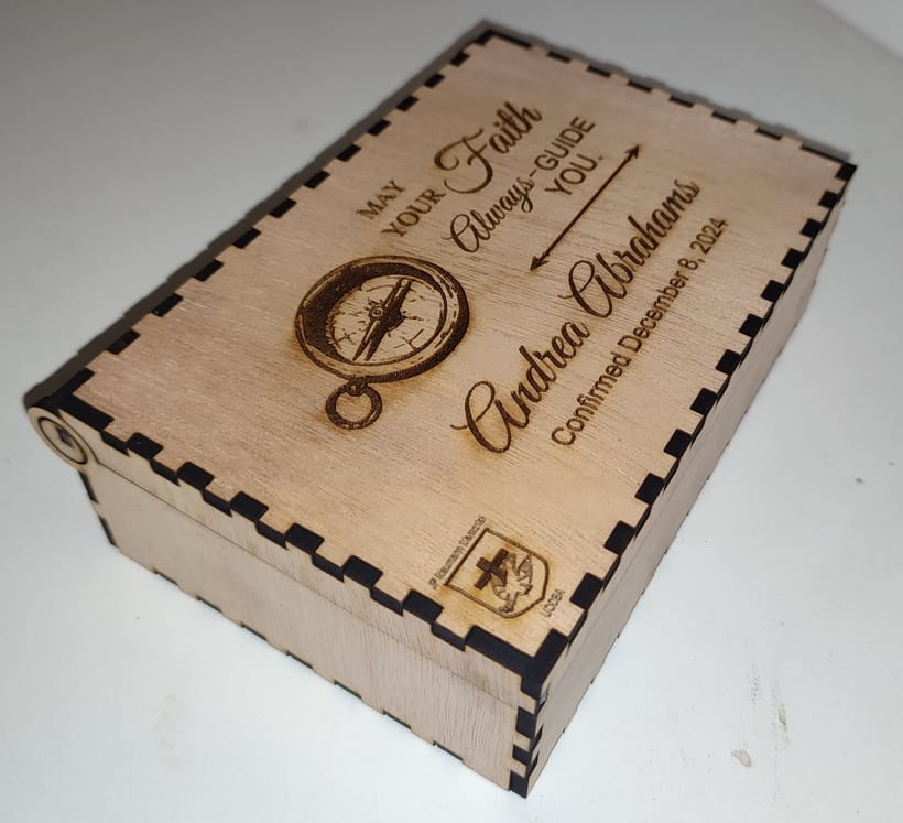 confirmation memories box,Laser cut wooden wedding sign, Custom engraved birthday gift Garden Route
